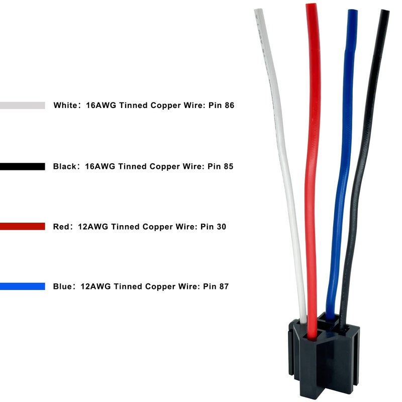 irhapsody 4-pin 40/30AMP 12V DC Relay Kit, SPST Automotive Relay, Pack of 6 - Image 3